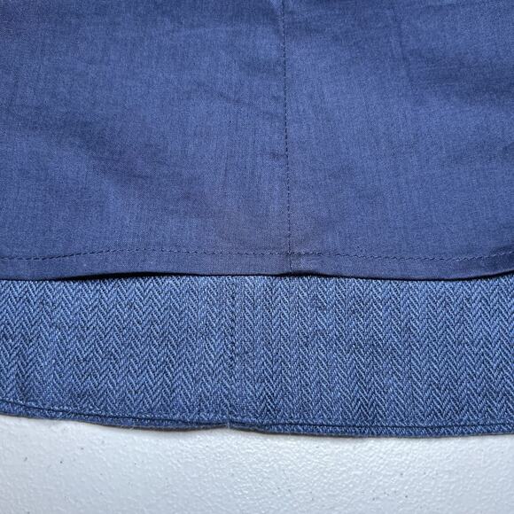 Banana Republic Factory Linen Blend Button Midi Dress Size 6 Blue Casual Preppy - Picture 5 of 6